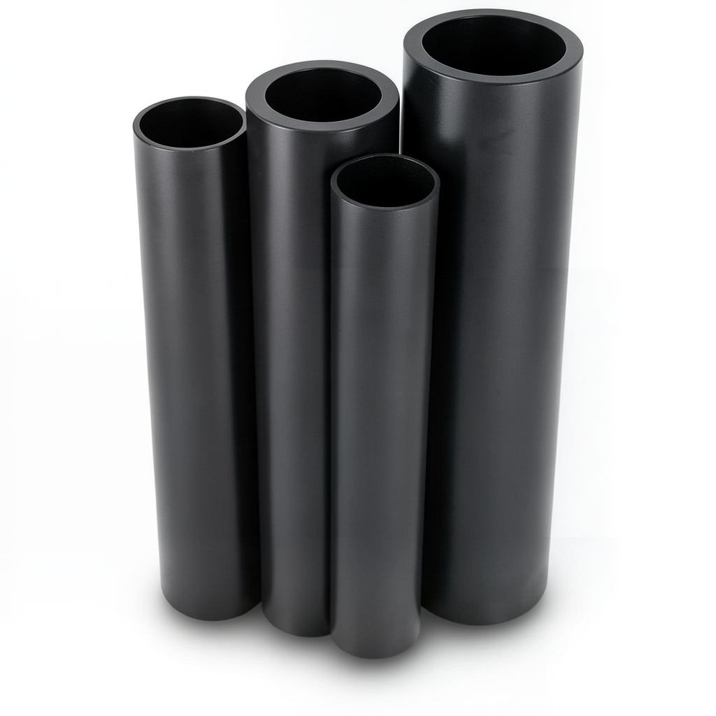 HDPE Pipes Water Supply PE 80 Pressure 16 Bar 560 mm Diameter 62.5 mm Thickness Black