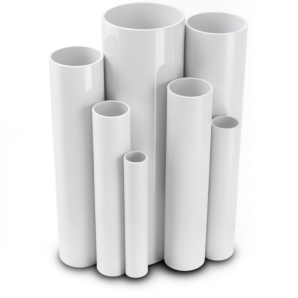 UPVC Pipes Nominal Pressure 6 Bar Outside Diameter 63 mm Thickness 1.9 mm White