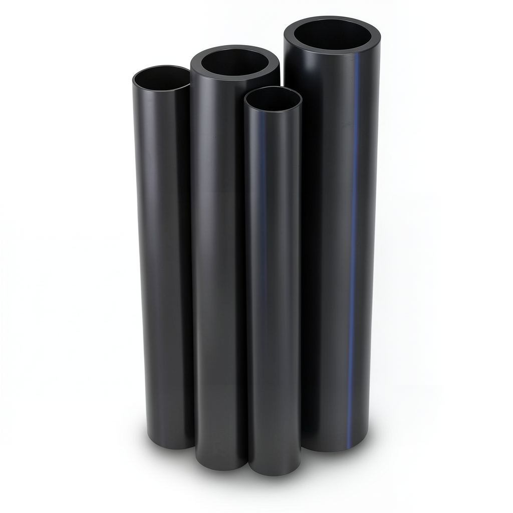 مواسير HDPE PE 100 ضغط 20 بار قطر خارجي 560 مم سمك 62.5 مم لون أسود