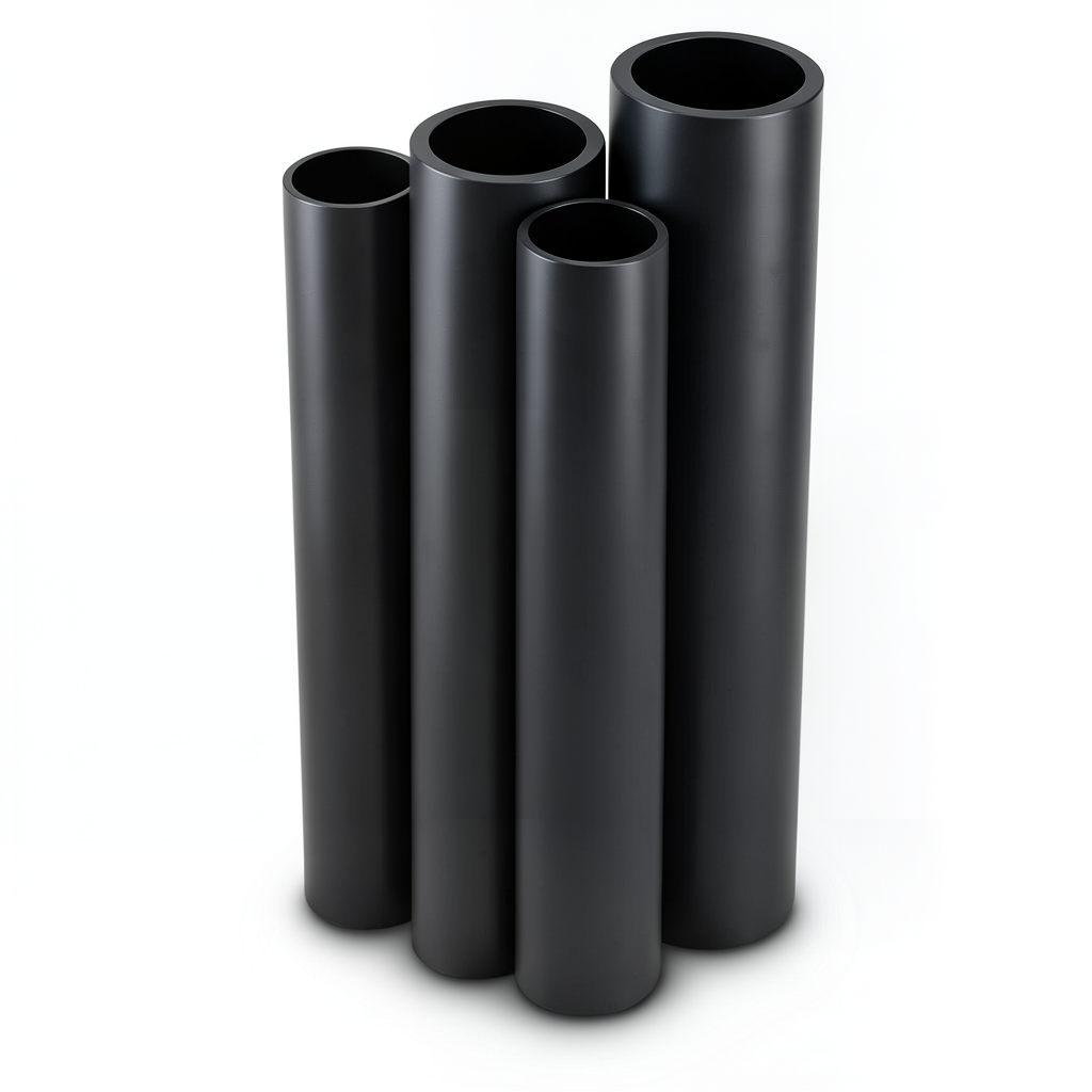 أنابيب HDPE PE 100 ضغط 20 بار قطر خارجي 710 مم سمك 79.3 مم لون أسود