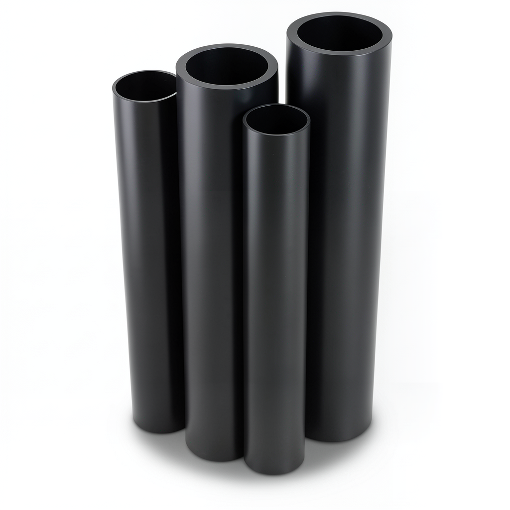 مواسير HDPE PE 100 ضغط 20 بار قطر خارجي 500 مم سمك 55.8 مم لون أسود