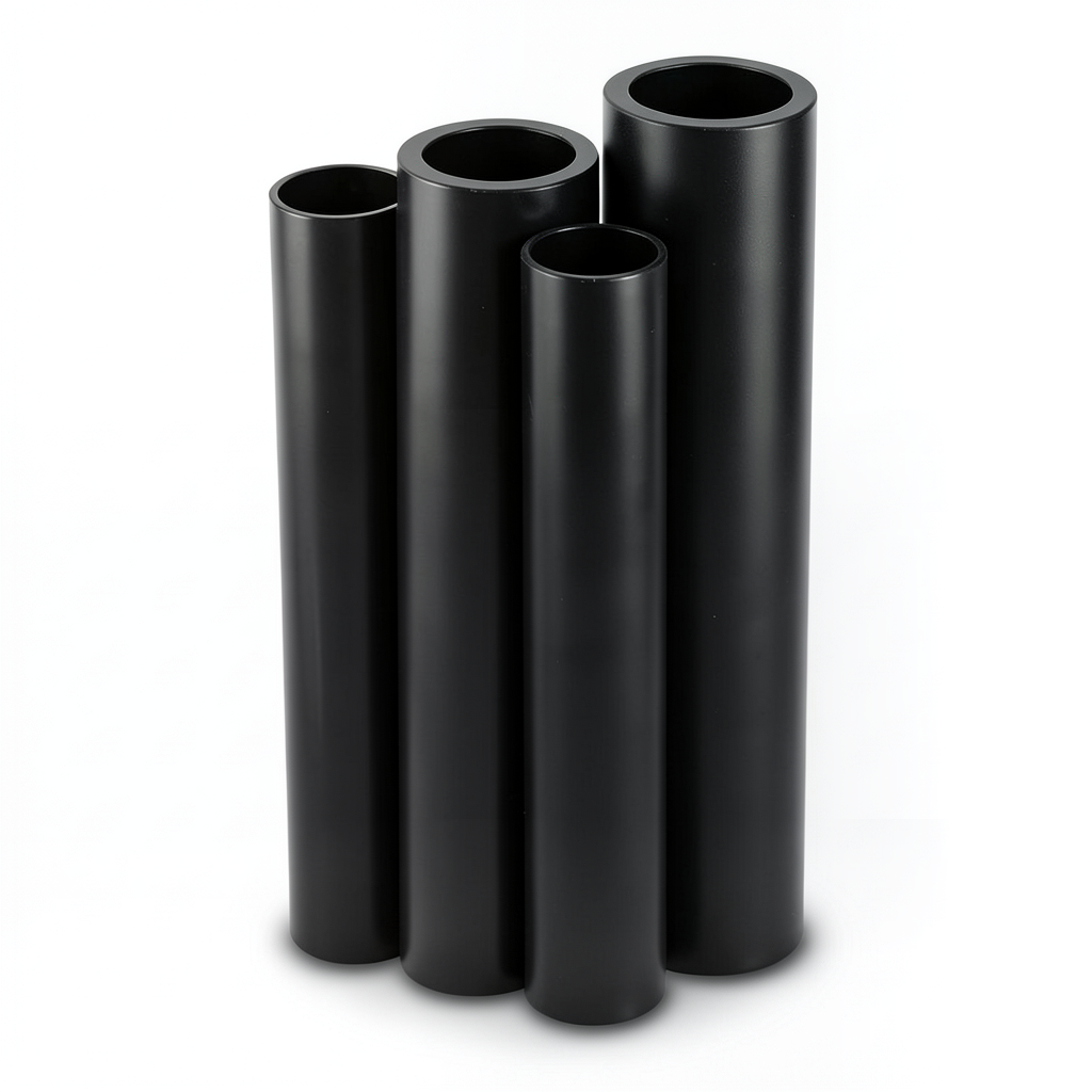 HDPE Pipes Water Supply PE 80 Pressure 16 Bar 560 mm Diameter 62.5 mm Thickness Black