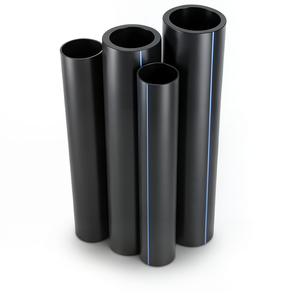 مواسير HDPE PE 100 ضغط 20 بار قطر خارجي 560 مم سمك 62.5 مم لون أسود