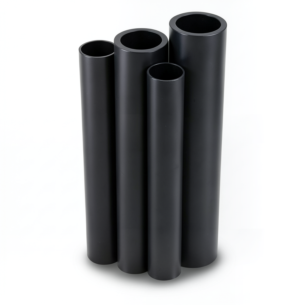مواسير HDPE PE 80 ضغط 16 بار قطر خارجي 630 مم سمك 70.3 مم لون أسود