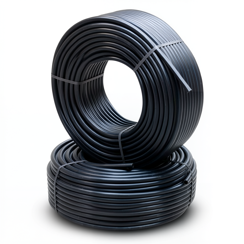 أنابيب HDPE الراجحي ضغط 6.1 كجم قوة / سم² مقاس ½ 1 إنش سمك 4.3 مم لون أسود