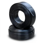 أنابيب HDPE ضغط 6.1 كجم قوة / سم² مقاس 2 إنش سمك 5.3 مم لون أسود