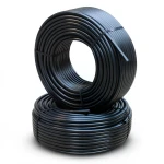 أنابيب HDPE ضغط 6.1 كجم قوة / سم² مقاس 3 إنش سمك 7.8 مم لون أسود