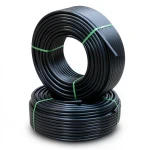 أنابيب HDPE ضغط 9.1 كجم قوة / سم² مقاس ½ إنش سمك 2.7 مم لون أسود