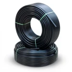 HDPE Pipes ¾ Inch Size 3.4 mm Thickness Pressure 9.1 kgf/cm² Black