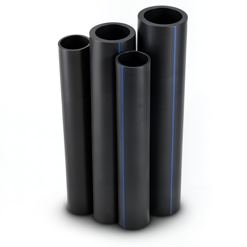 HDPE Pipes PE 100 Pressure 20 Bar 800 mm Diameter 89.3 mm Thickness Black