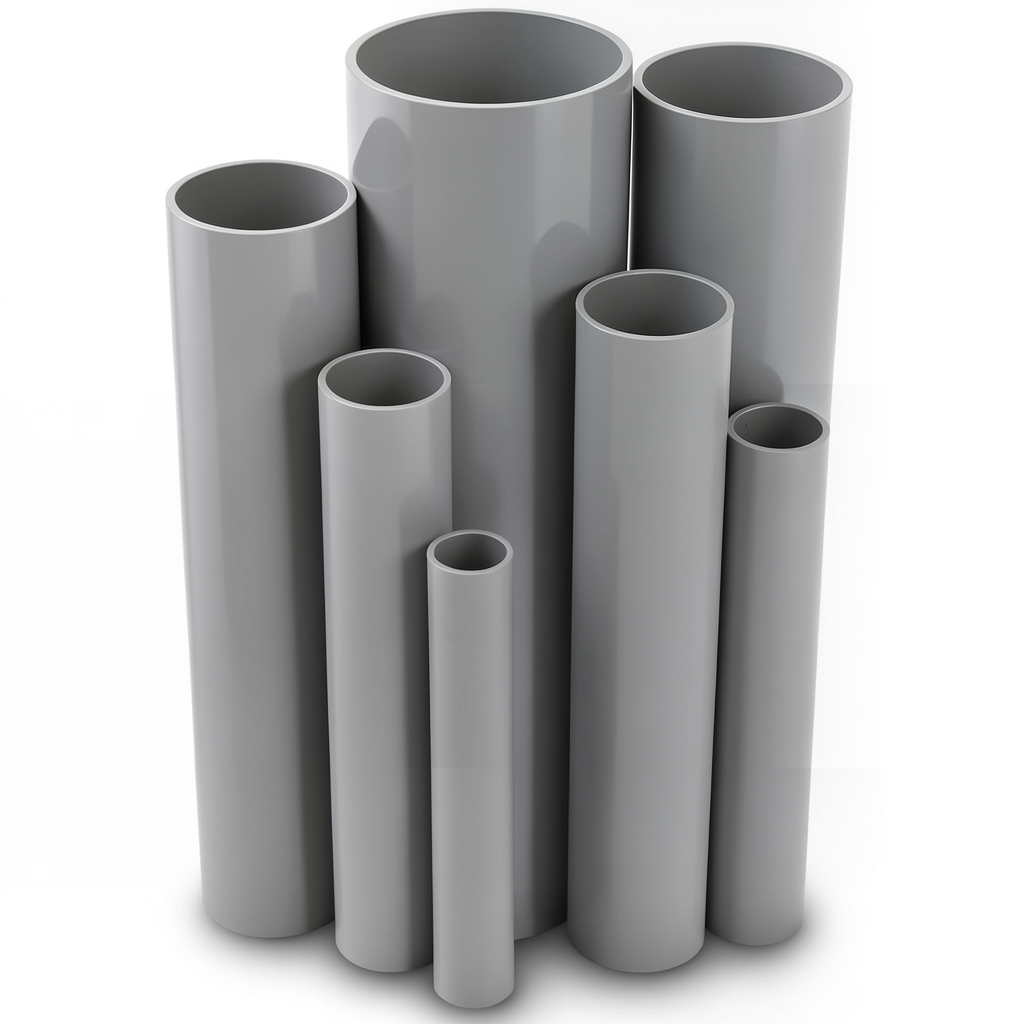UPVC Pipes Nominal Pressure 16 Bar Outside Diameter 50 mm Thickness 3.7 mm Gray