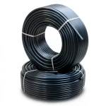 أنابيب HDPE ضغط 6.1 كجم قوة / سم² مقاس 1 إنش سمك 3 مم لون أسود
