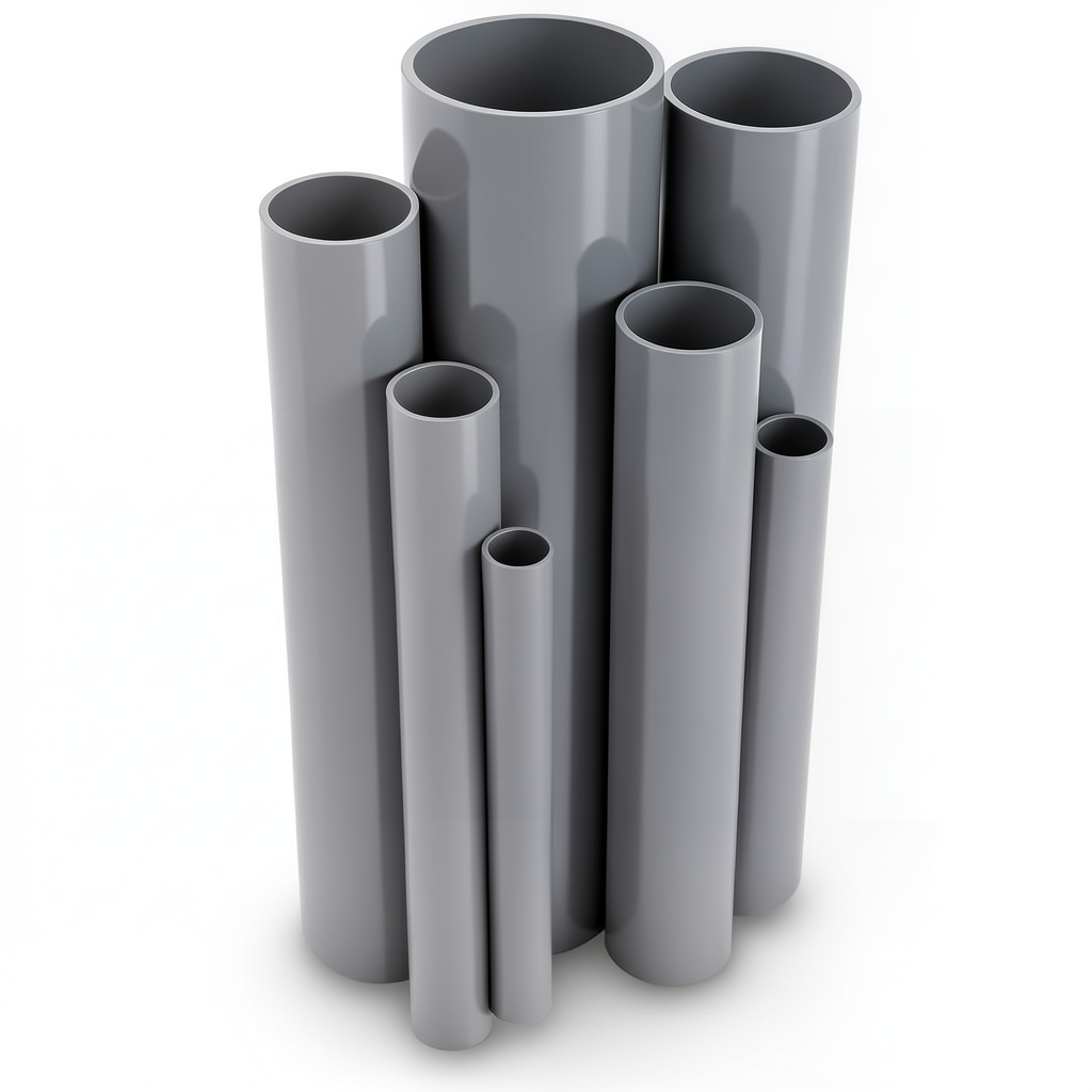 UPVC Pipes Nominal Pressure 10 Bar Outside Diameter 25 mm Thickness 1.5 mm Gray