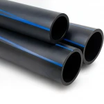 مواسير HDPE السعودي PE 80 ضغط 8 بار قطر خارجي 140 مم سمك 8.3 مم لون اسود