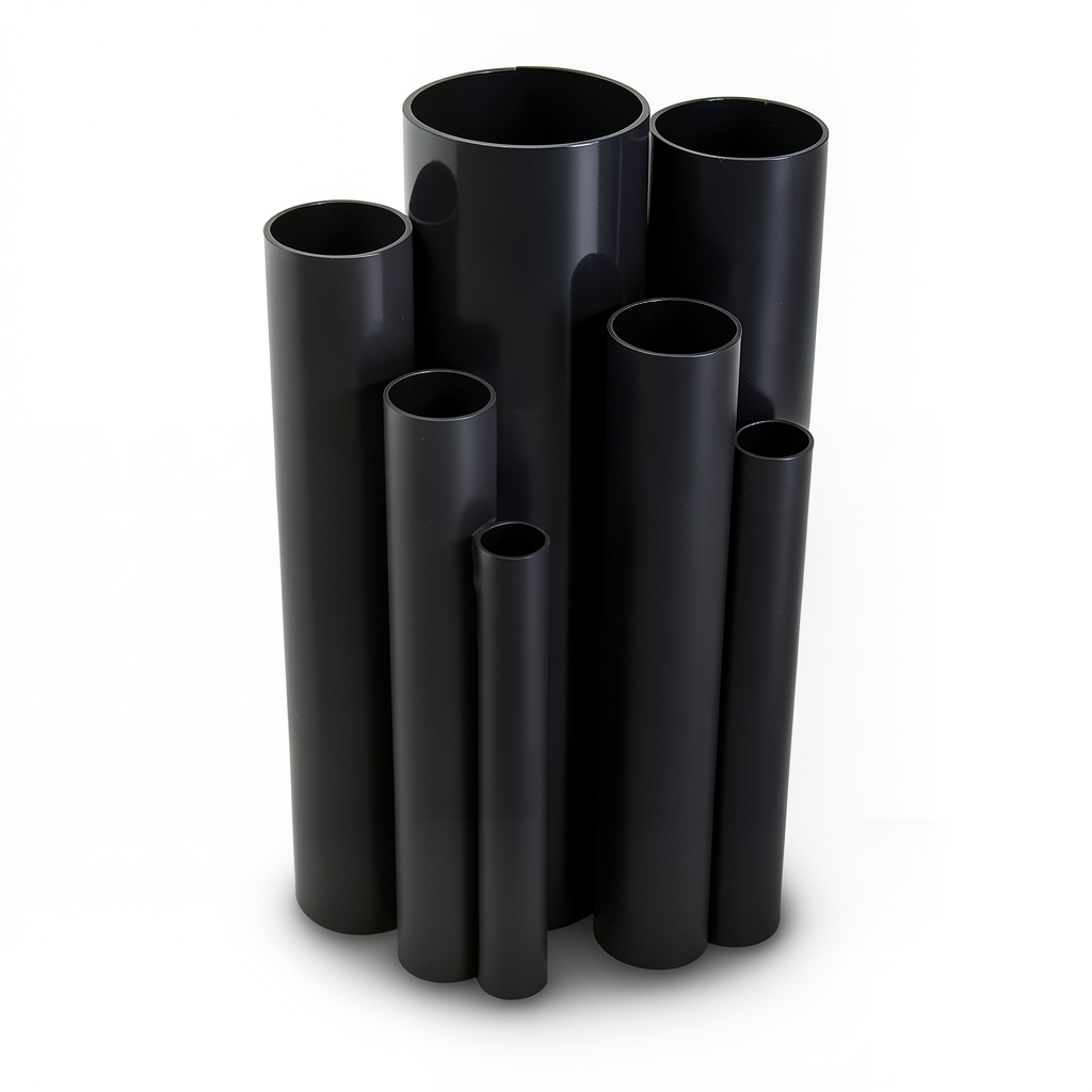 مواسير UPVC ضغط 10 بار قطر خارجي 40 مم سمك 1.9 مم لون أسود