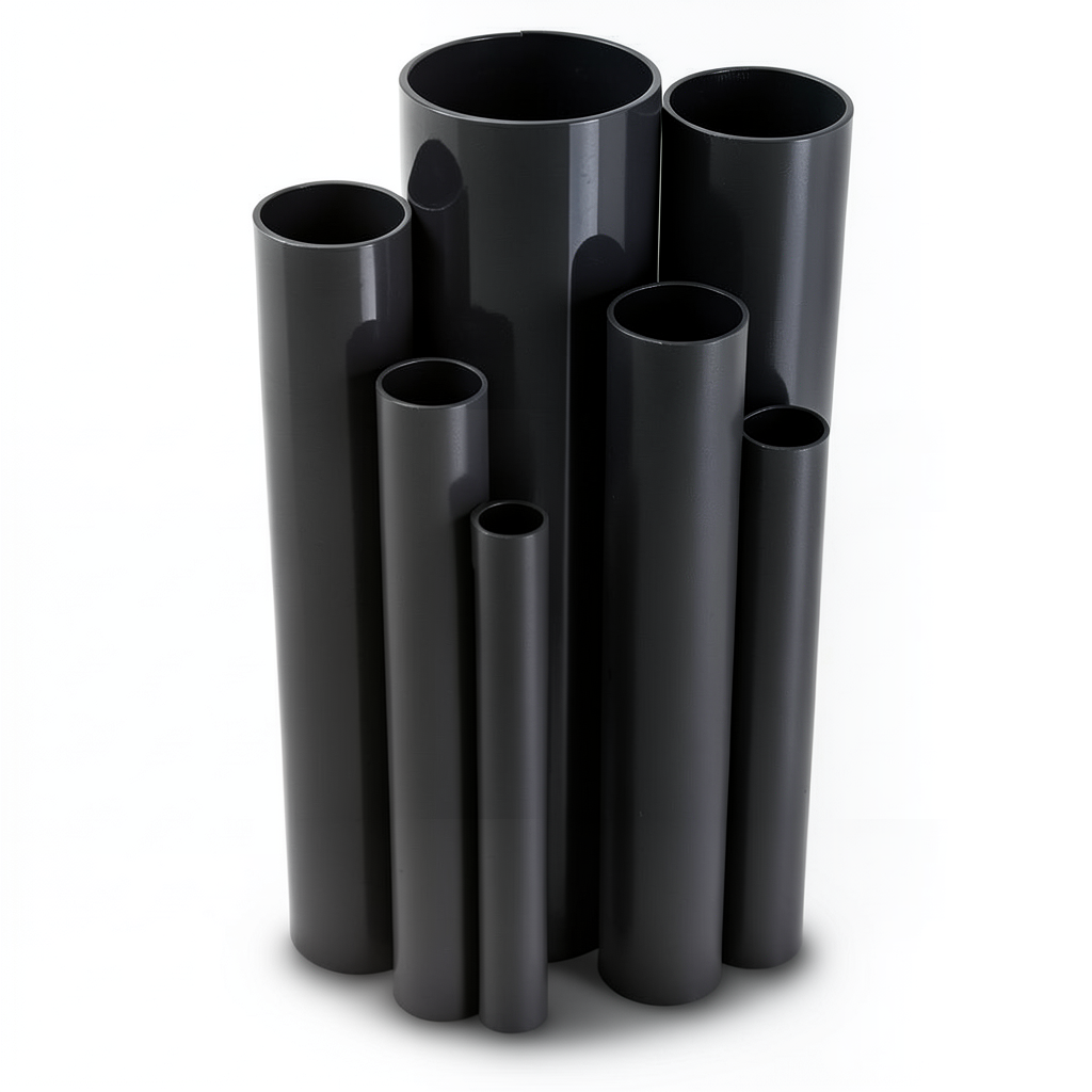مواسير UPVC ضغط اسمي 10 بار قطر خارجي 63 مم سمك 3 مم لون أسود