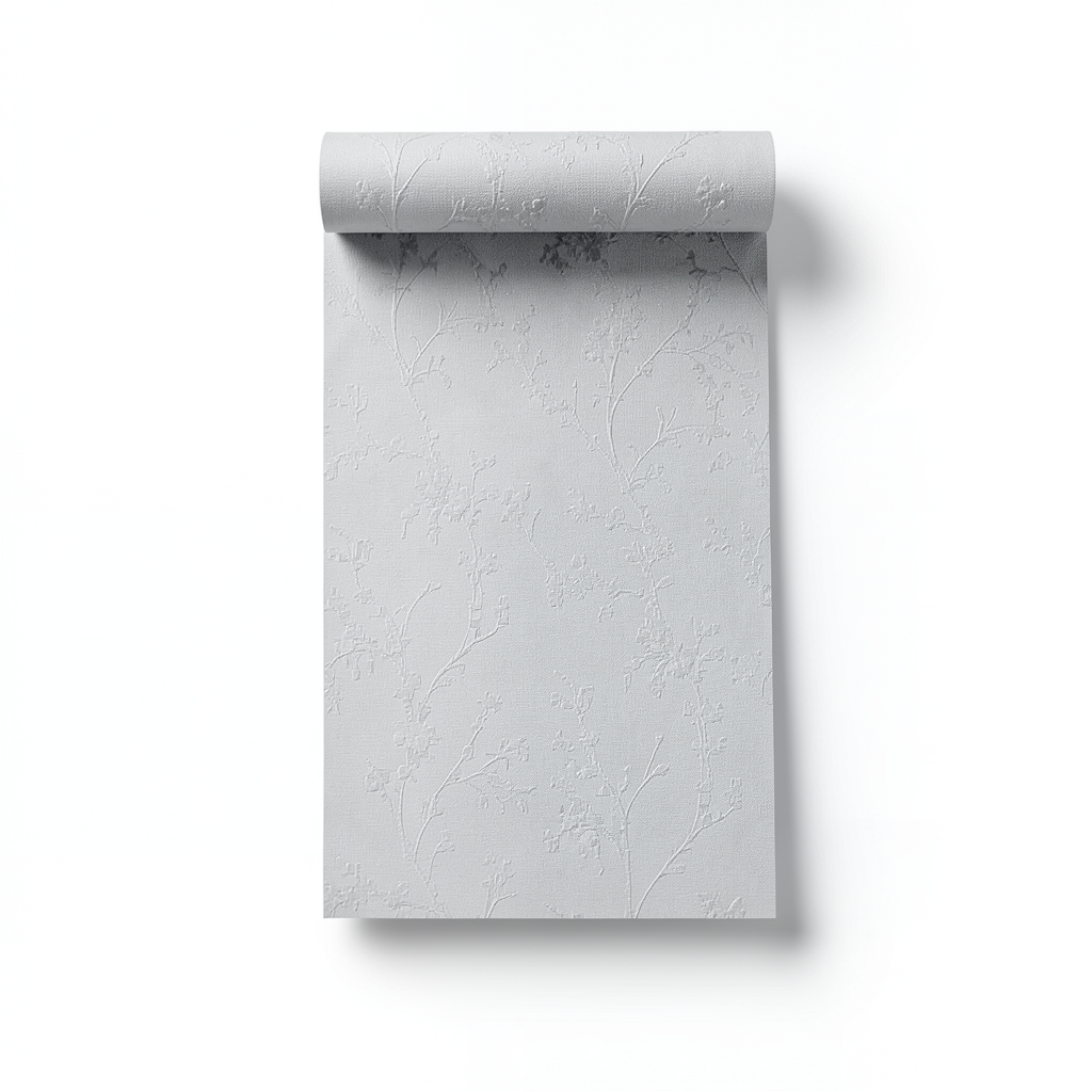 Italian Wall Covering Light Grey, 10m Length, 0.73m Width