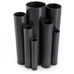 UPVC Pipes Nominal Pressure 6 Bar Outside Diameter 40 mm Thickness 1.8 mm Black
