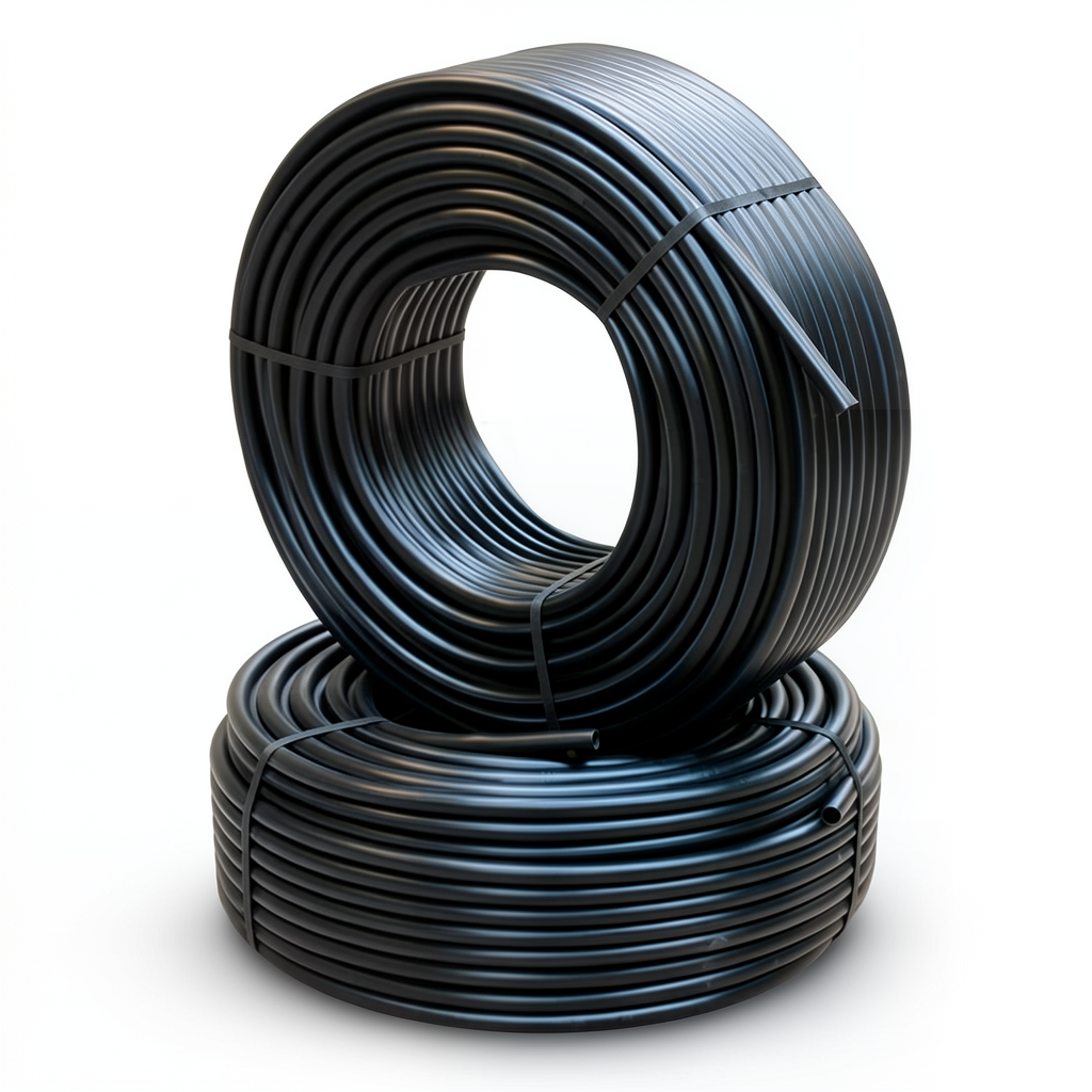 أنابيب HDPE مقاس ½ إنش سمك 3.4 مم ضغط 12.2 كجم قوة / سم² لون أسود
