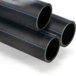 مواسير HDPE من انظمة الأنابيب PE 80 ضغط 12.5 بار قطر خارجي 110 مم سمك 10 مم لون اسود