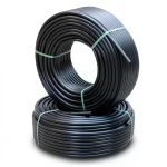 أنابيب HDPE ضغط 9.1 كجم قوة / سم² مقاس 1 إنش سمك 2.8 مم لون أسود