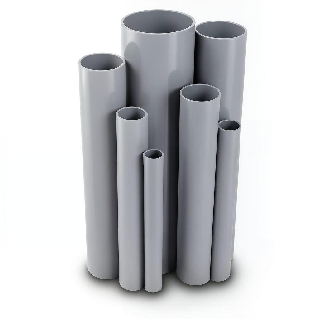 UPVC Pipes Nominal Pressure 16 Bar Outside Diameter 50 mm Thickness 3.7 mm Gray