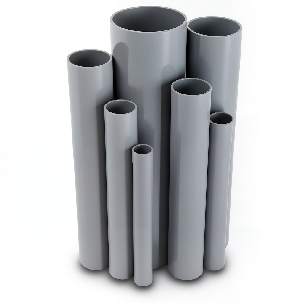 UPVC Pipes Nominal Pressure 10 Bar Outside Diameter 32 mm Thickness 1.8 mm Gray