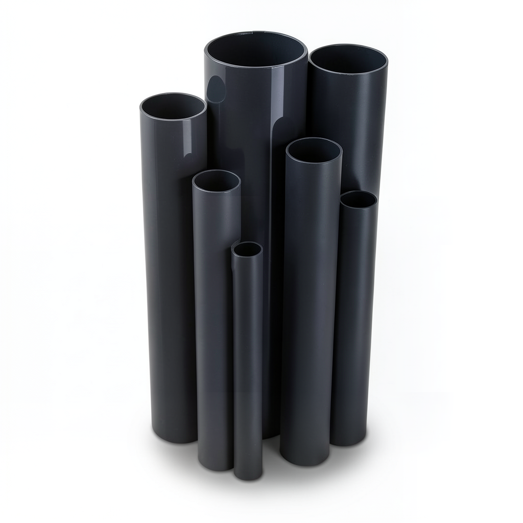 مواسير UPVC ضغط 10 بار قطر خارجي 40 مم سمك 1.9 مم لون أسود