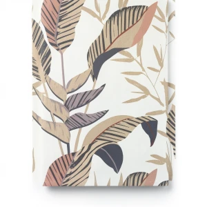 German Wall Covering Leaf-Patterned Design 10×0.53 m Beige Color