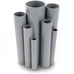 مواسير UPVC ضغط 6 بار قطر خارجي 50 مم سمك 1.8 مم لون رمادي