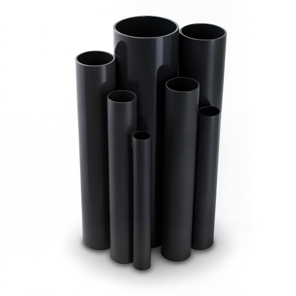 مواسير UPVC ضغط 10 بار قطر خارجي 40 مم سمك 1.9 مم لون أسود
