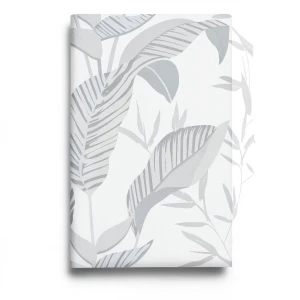 German Wall Covering Leaf-Patterned Design 10×0.53 m, Grey Color