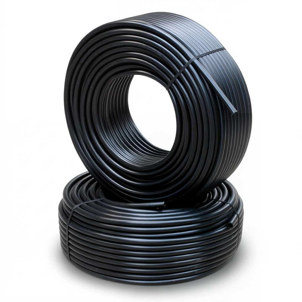 أنابيب HDPE مقاس ½ إنش سمك 3.4 مم ضغط 12.2 كجم قوة / سم² لون أسود