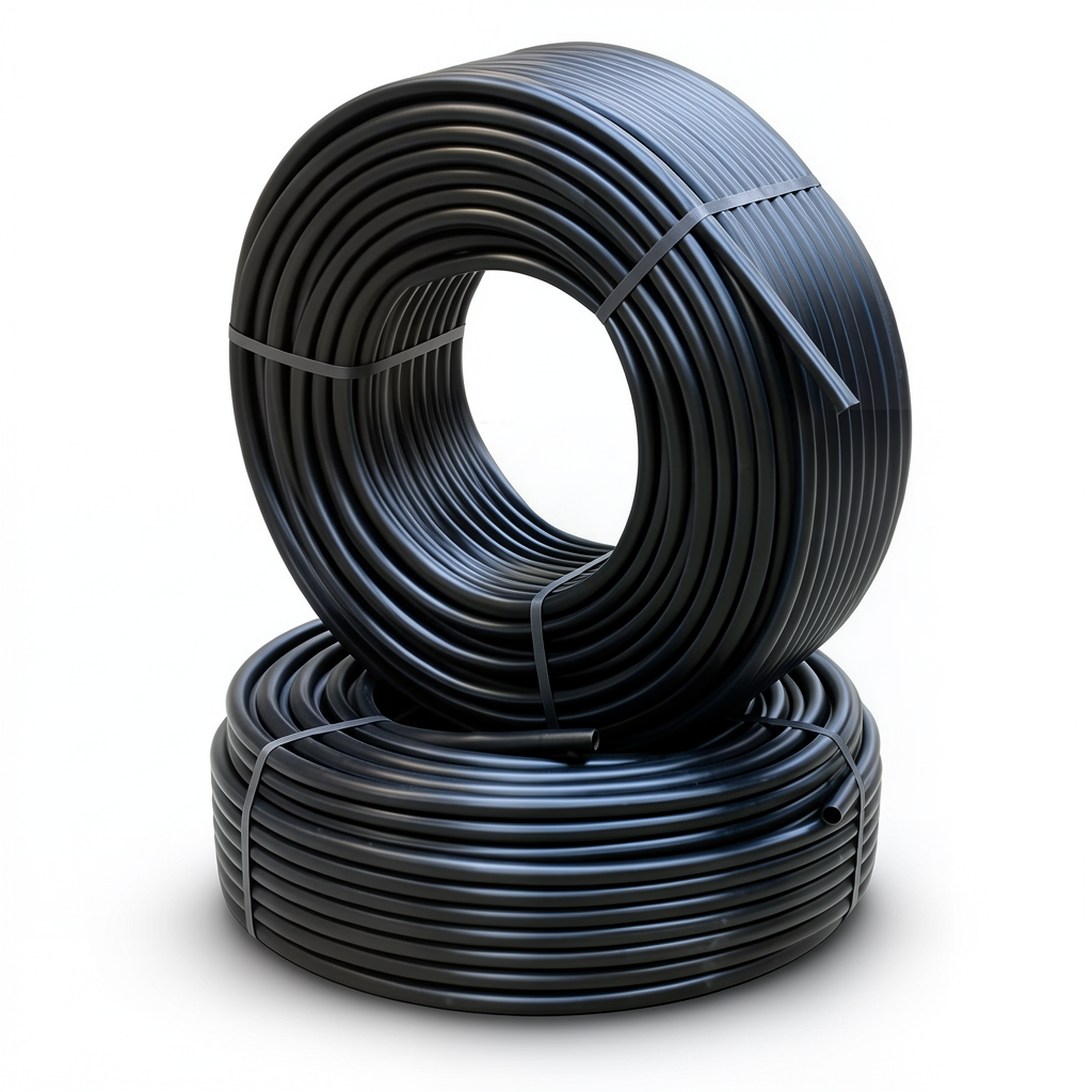 أنابيب HDPE الراجحي ضغط 12.2 كجم قوة / سم² مقاس ¾ إنش سمك 4.3 مم لون أسود