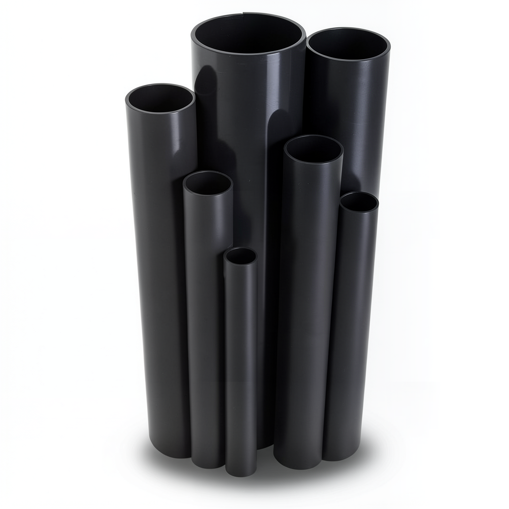 مواسير UPVC ضغط اسمي 10 بار قطر خارجي 63 مم سمك 3 مم لون أسود