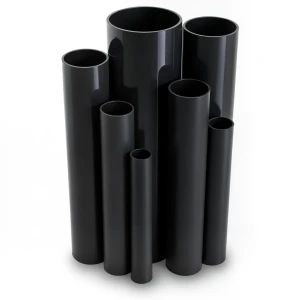 مواسير UPVC ضغط اسمي 6 بار قطر خارجي 40 مم سمك 1.8 مم لون أسود