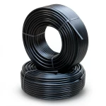 أنابيب HDPE ضغط 9.1 كجم قوة / سم² مقاس ½ إنش سمك 1.8 مم لون أسود