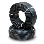 أنابيب HDPE الراجحي ضغط 9.1 كجم قوة / سم² مقاس ½ 1 إنش سمك 6.1 مم لون أسود