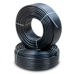 أنابيب HDPE ضغط 9.1 كجم قوة / سم² مقاس ¼ 1 إنش سمك 3.6 مم لون أسود