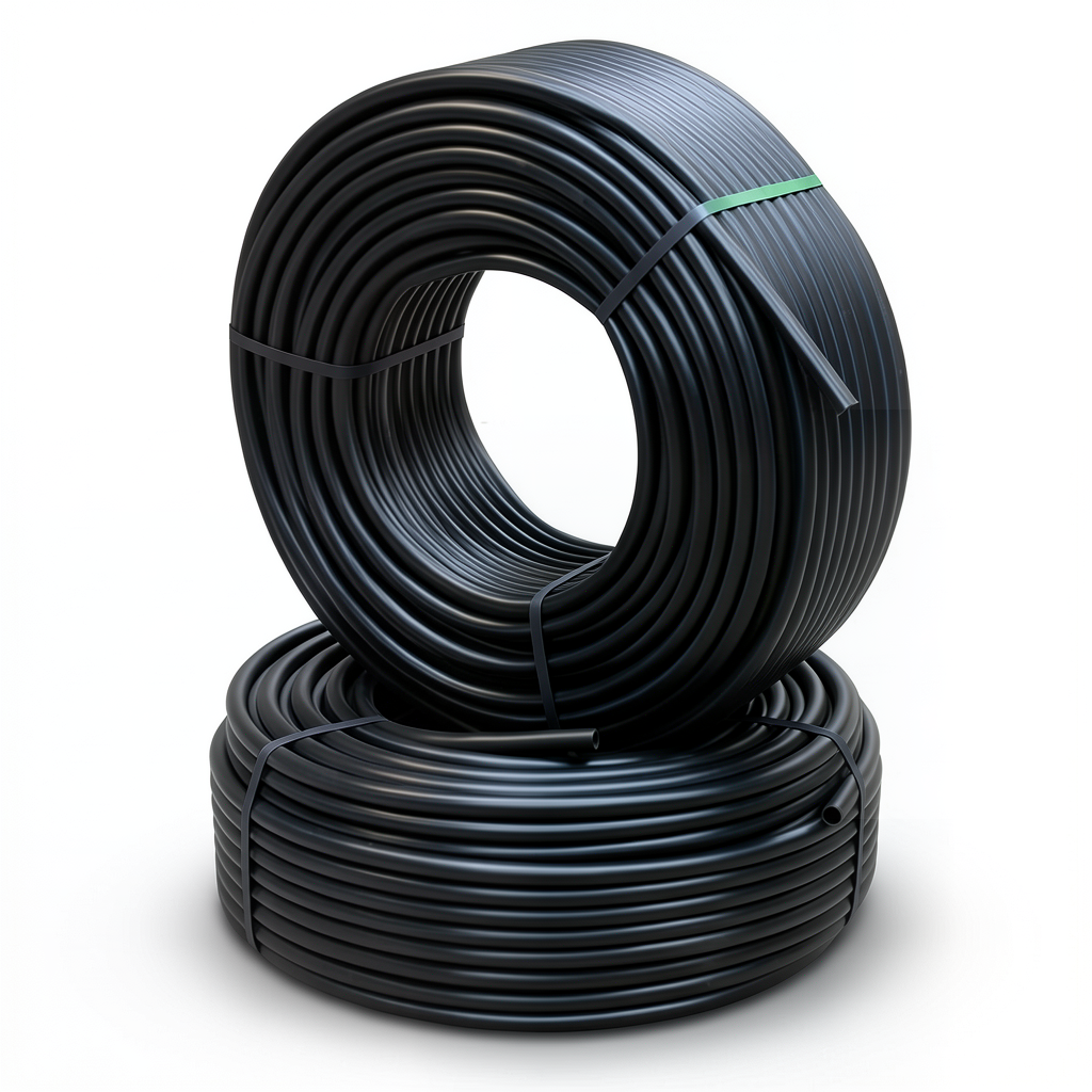 أنابيب HDPE ضغط 9.1 كجم قوة / سم² مقاس 3 إنش سمك 11.2 مم لون أسود