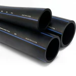 أنابيب HDPE السعودي PE 80 ضغط 5 بار قطر خارجي 110 مم سمك 4.2 مم لون اسود