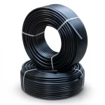 أنابيب HDPE ضغط 9.1 كجم قوة / سم² مقاس 2 إنش سمك 5.1 مم لون أسود