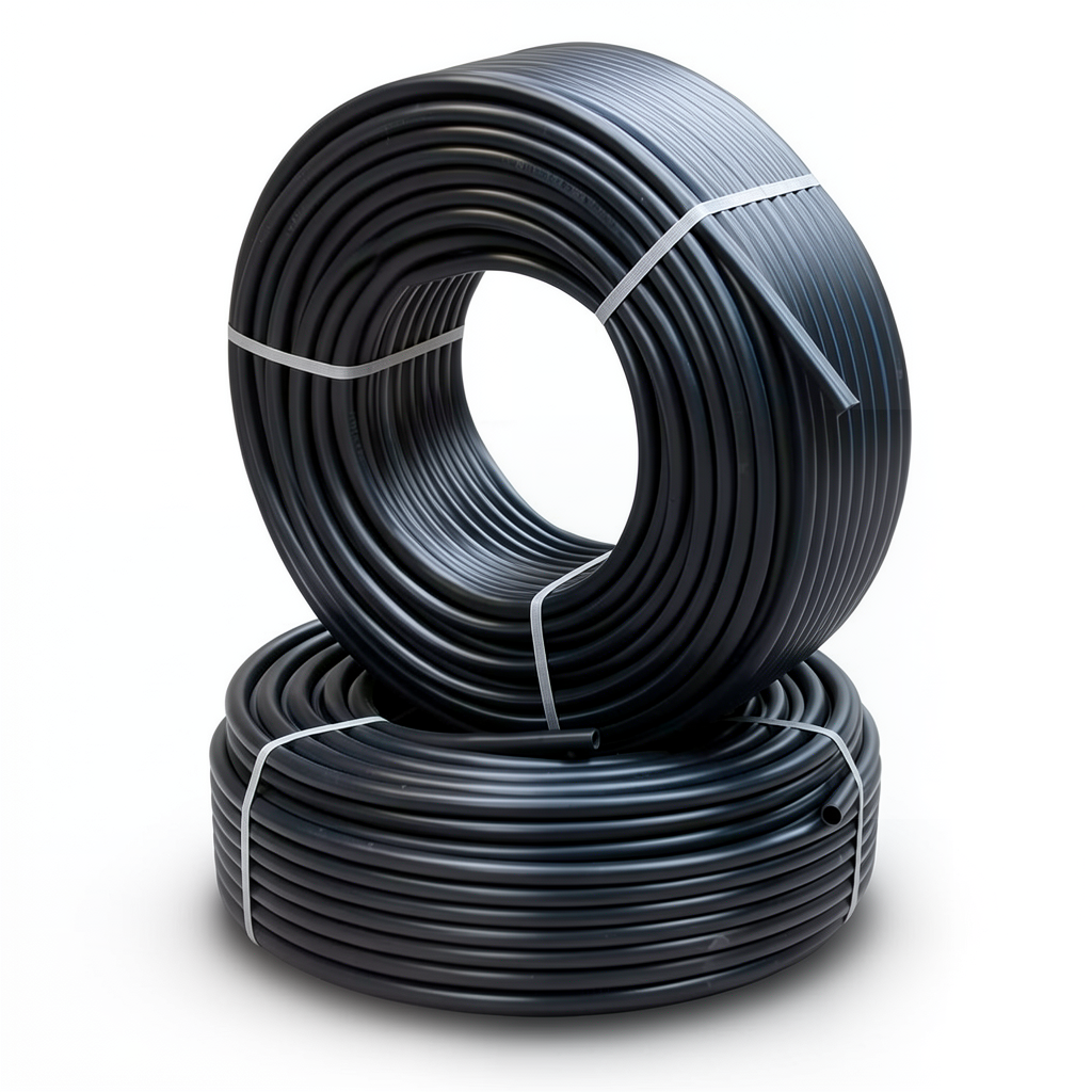 أنابيب HDPE الراجحي ضغط 12.2 كجم قوة / سم² مقاس ¾ إنش سمك 4.3 مم لون أسود