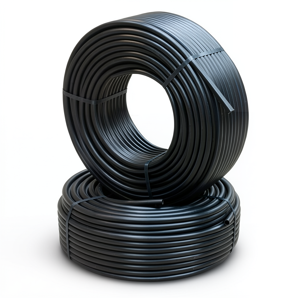 أنابيب HDPE ضغط 9.1 كجم قوة / سم² مقاس 1 إنش سمك 2.8 مم لون أسود