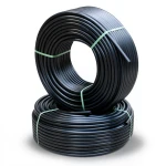أنابيب HDPE ضغط 9.1 كجم قوة / سم² مقاس ¼ 1 إنش سمك 3.6 مم لون أسود