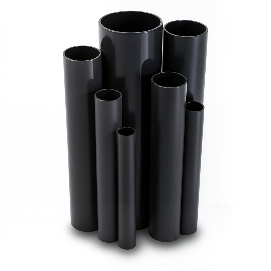 مواسير UPVC ضغط اسمي 16 بار قطر خارجي 20 مم سمك 1.5 مم لون أسود