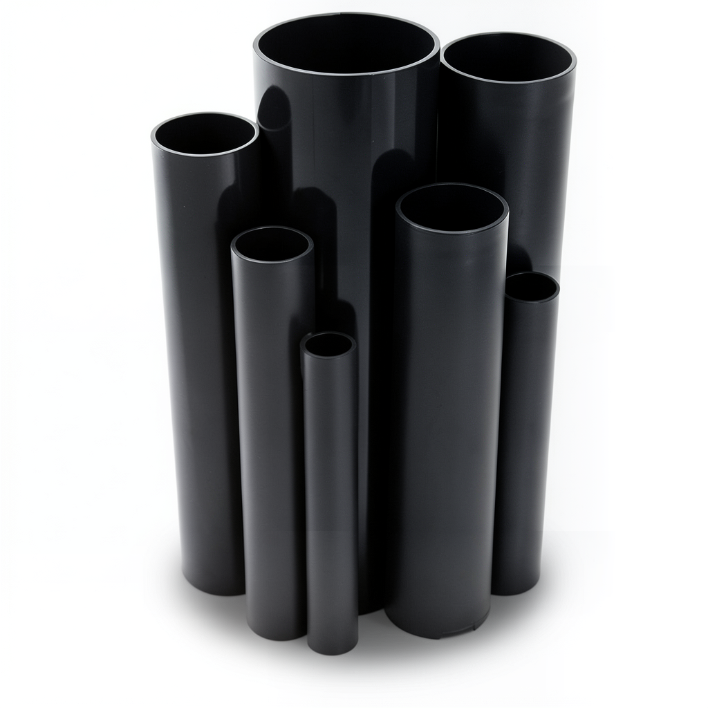 مواسير UPVC ضغط 16 بار قطر خارجي 25 مم سمك 1.9 مم لون أسود