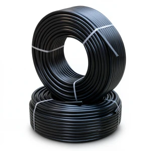 أنابيب HDPE ضغط 9.1 كجم قوة / سم² مقاس 4 إنش سمك 9.6 مم لون أسود