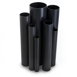 مواسير UPVC ضغط اسمي 16 بار قطر خارجي 50 مم سمك 3.7 مم لون أسود