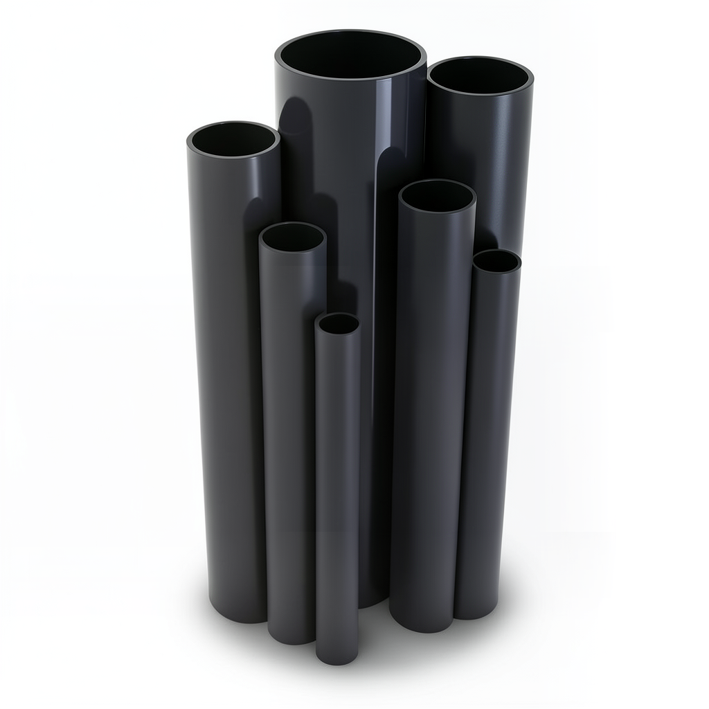 مواسير UPVC ضغط 16 بار قطر خارجي 63 مم سمك 4.7 مم لون أسود